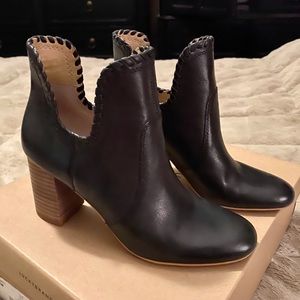 Black Leather Lucky Brand Booties